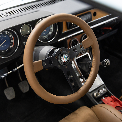 Thanos Designs Giulia Steering Wheel Close Up