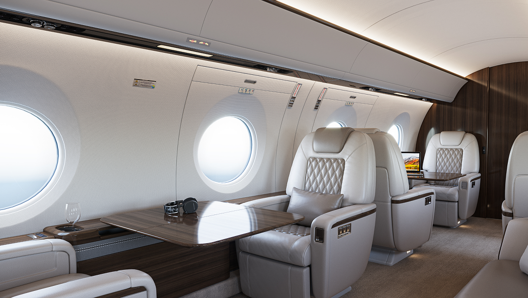 Thanos Designs Private Jet Inside Seat Close Up