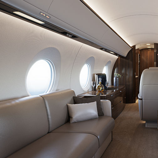 Thanos Designs Private Jet Inside Sofa Close Up