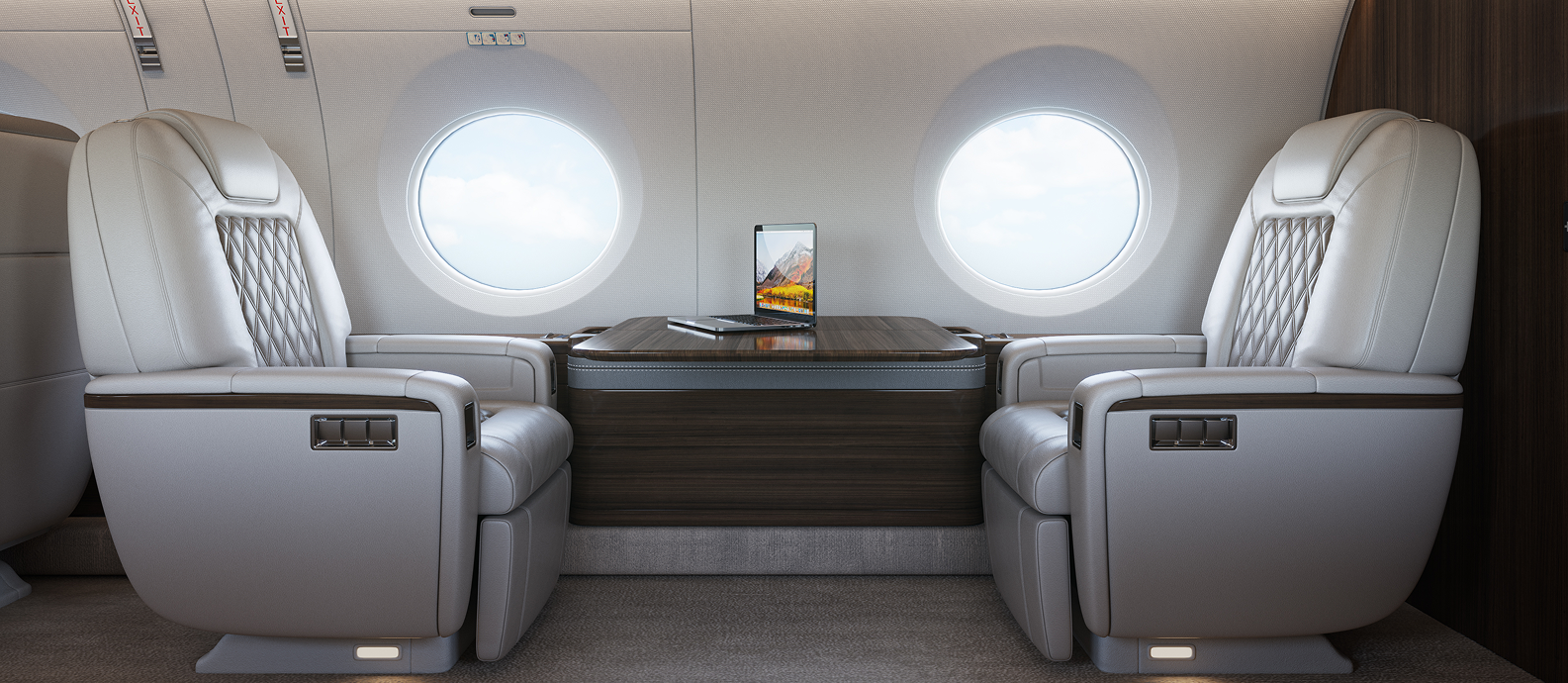 Thanos Designs Private Jet Seats Close Up