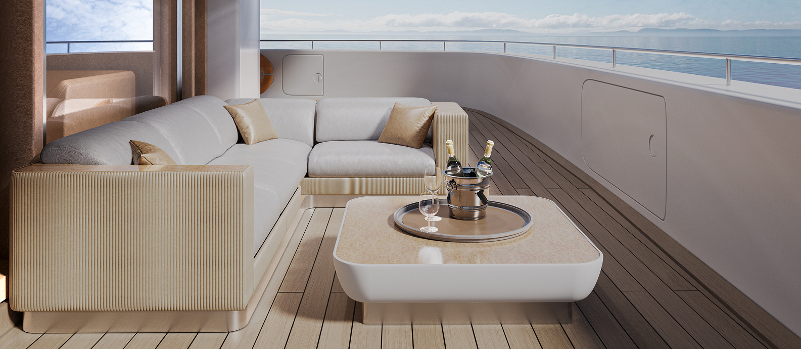 Thanos Designs Yacht Outside Palcony View